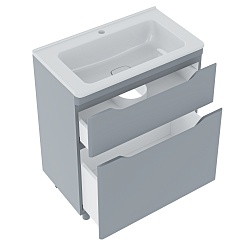 Vivon Тумба с раковиной Shelly 70 серая матовая – фотография-13